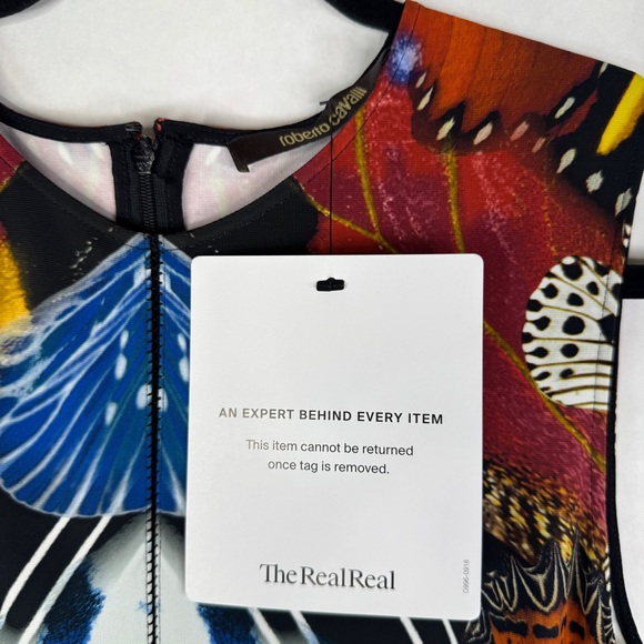 ROBERTO CAVALLI Butterly Print Sleeveless Body-Con Dress - Sz 40 IT / 4 US - Picture 8 of 12